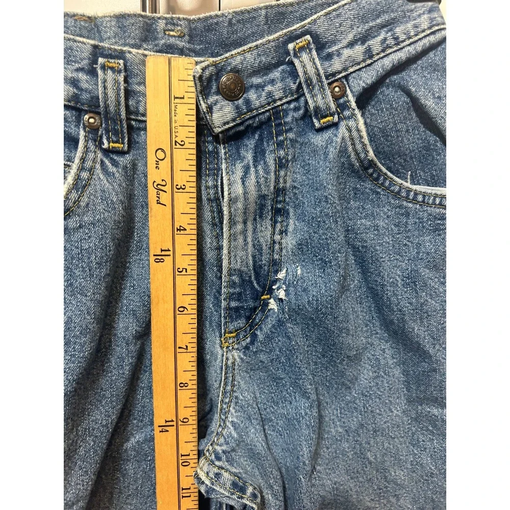 Vintage Lee Denim Shorts Boys 16 Slim Medium Wash‎ High Waisted Made in USA
